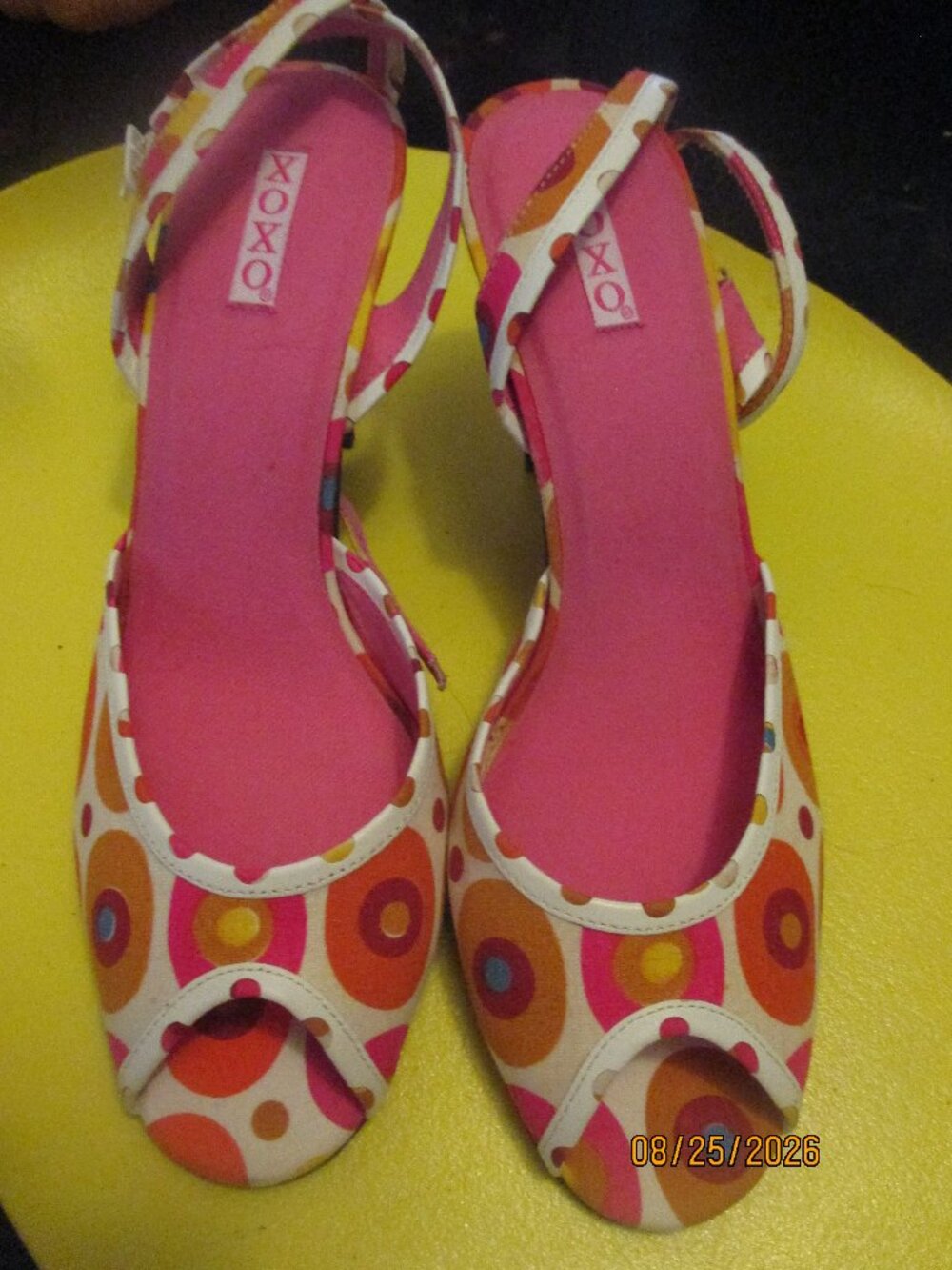 XOXO PINK POLKA DOT HEELS